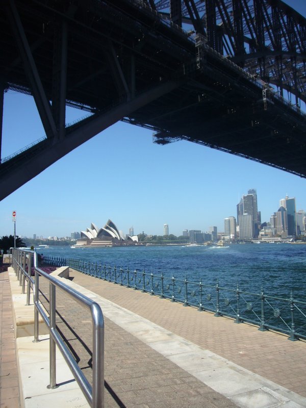 Gorgeous Opera House from Ripples Restaurant - underneath harbour bridge