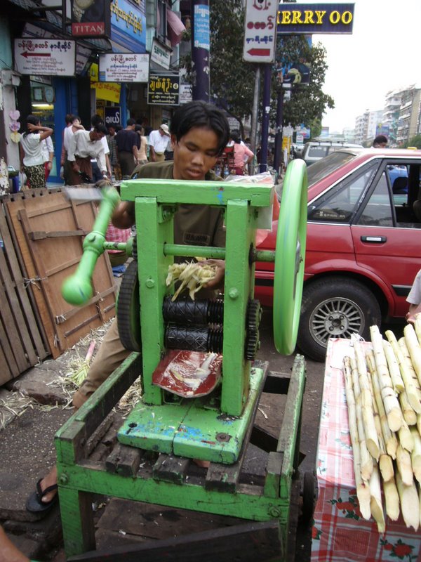 Sugar cane juice.
