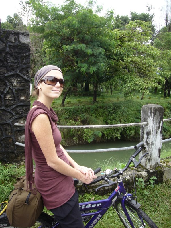 The canal next to the dam.
