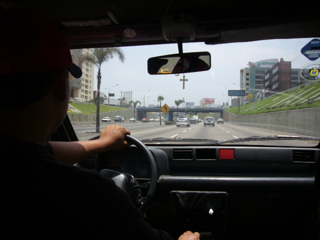 Lima taxi - driving in the hands of god