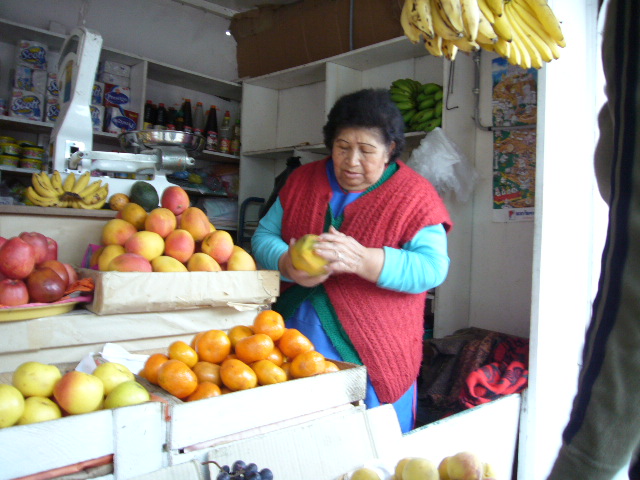 Barranco Market - Yubaba-like fruit vendor